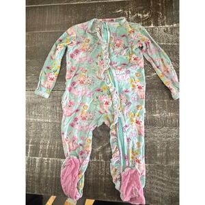 Posh Peanut Missy Pig‎ Tutu Floral Footie Size 3-6 Months